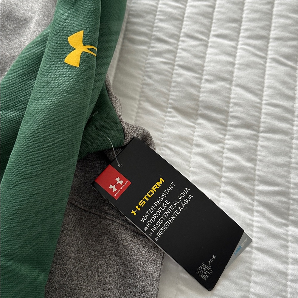 Under Armour Green and Gray Hoodie - Picture 2 of 4